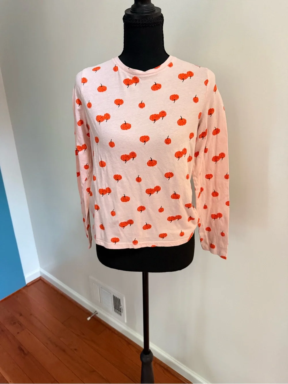 Old Navy Softest Tee Pumpkin Print Long Sleeve Shirt | Girls XL (14–16)